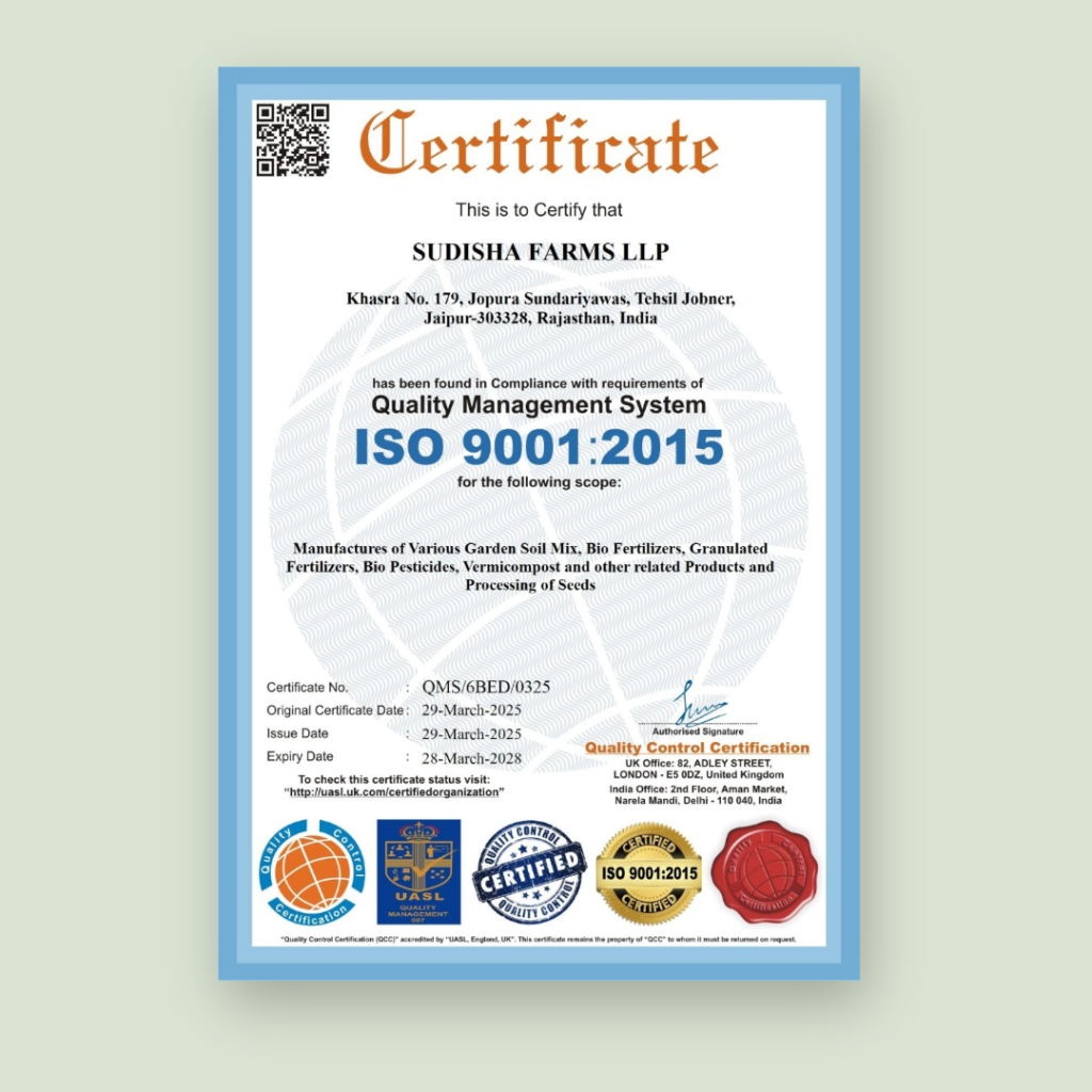 SUDISHA FARMS ISO CERTIFIED