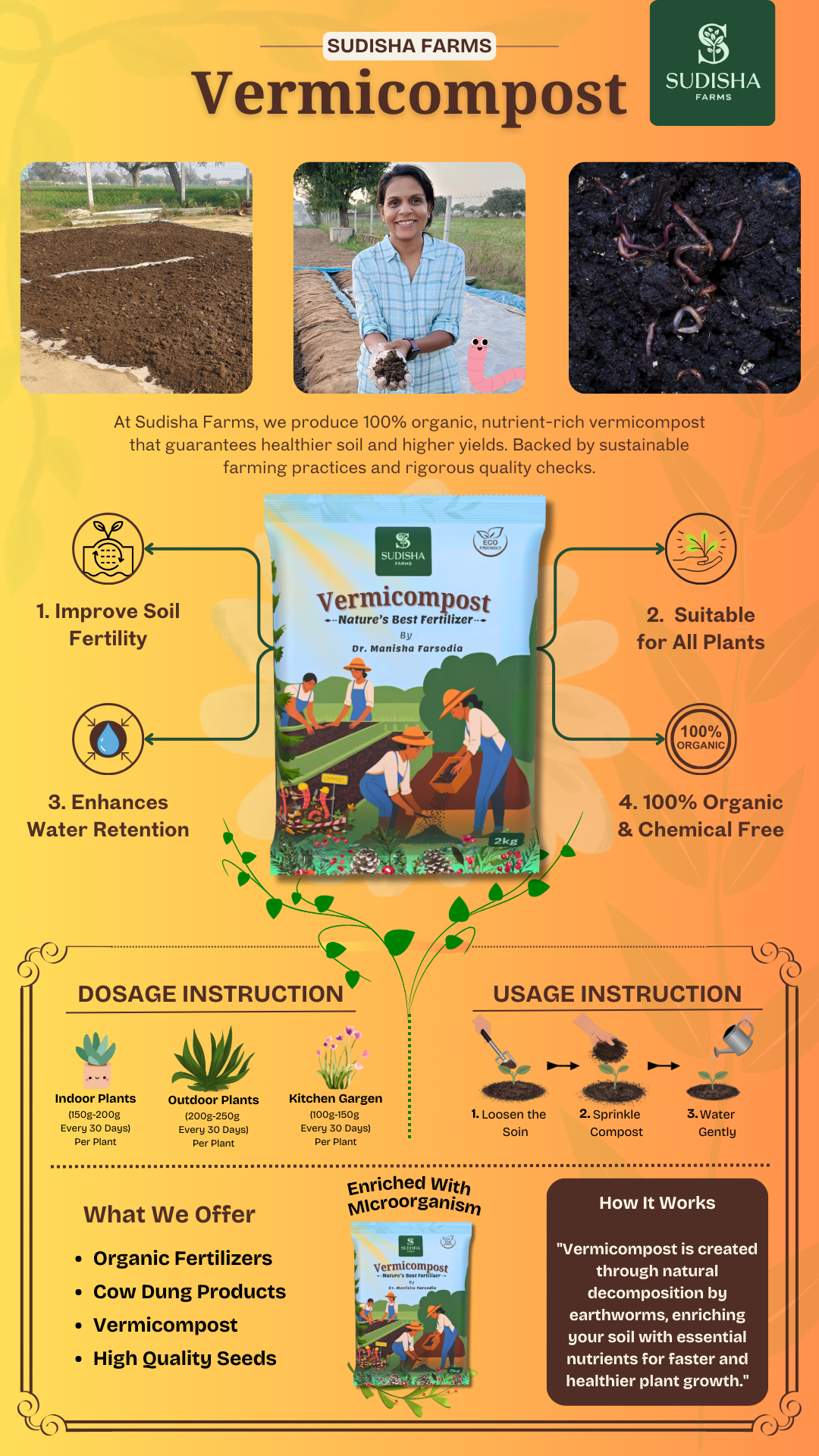 Sudisha Farms Vermicompost