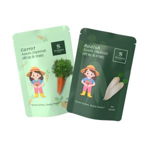 Combo Pack of Radish  (50 Seeds) & Carrot (30 Seeds)
